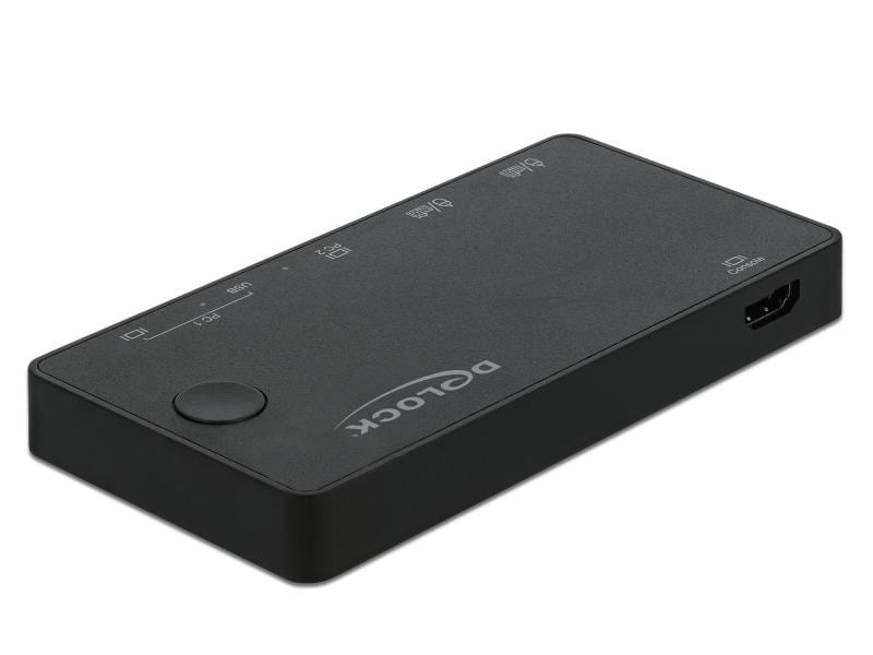Delock KVM Switch 2 Port HDMI/USB-C 4K/60Hz Delock HDMI / USB-C KVM Switch 4K 60 Hz mit USB 2.0
