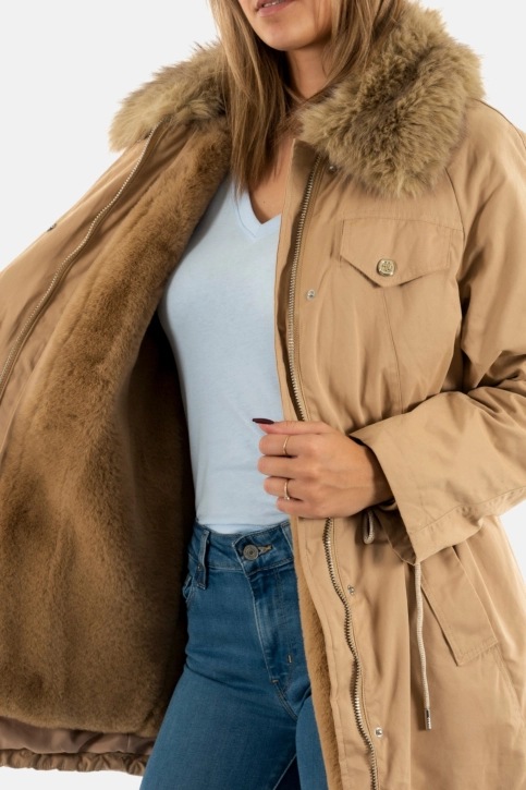 Manteaux guess jeans lucie g1fe desert mud