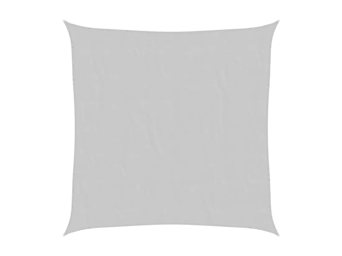 Voile d'ombrage gris clair 5x5 m 100% polyester oxford
