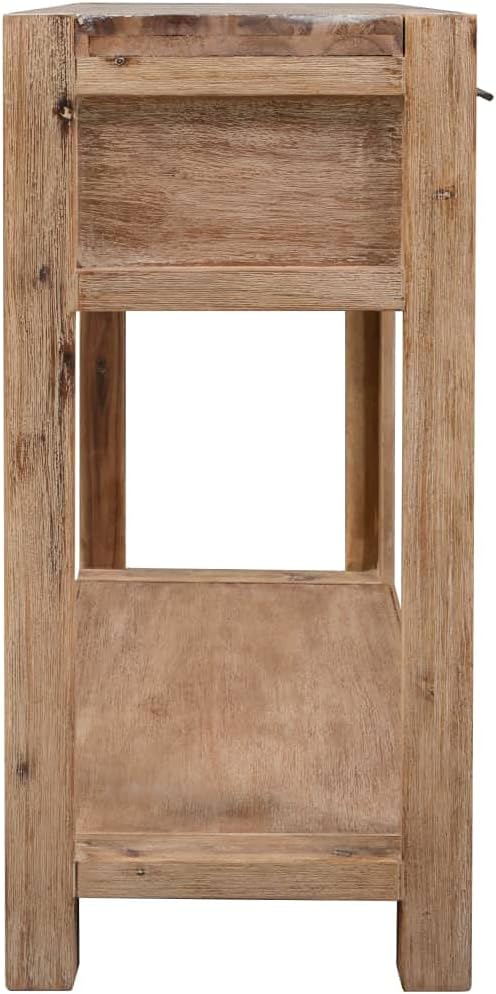 vidaXL Akazienholz Massiv Konsolentisch mit 2 Schubladen Konsole Beistelltisch Sideboard Flurtisch Ablagetisch Holztisch Wandtisch 82x33x73cm