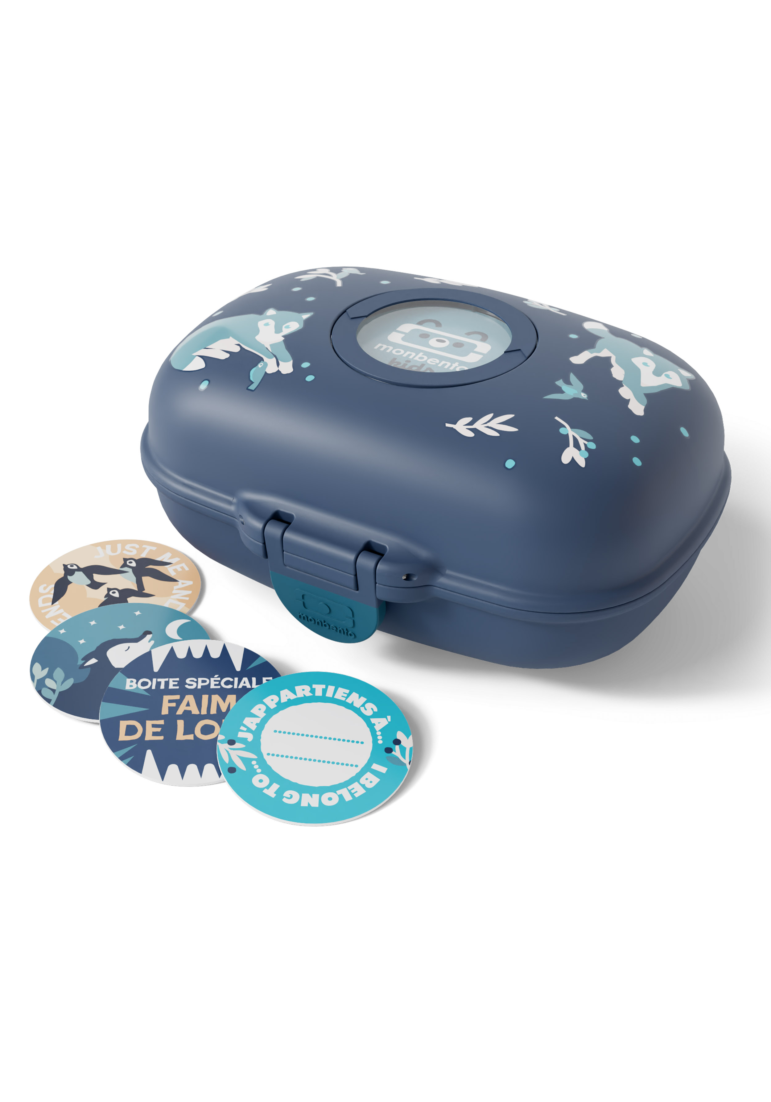 Monbento Kinder-Snackbox Gram Blue Wolf