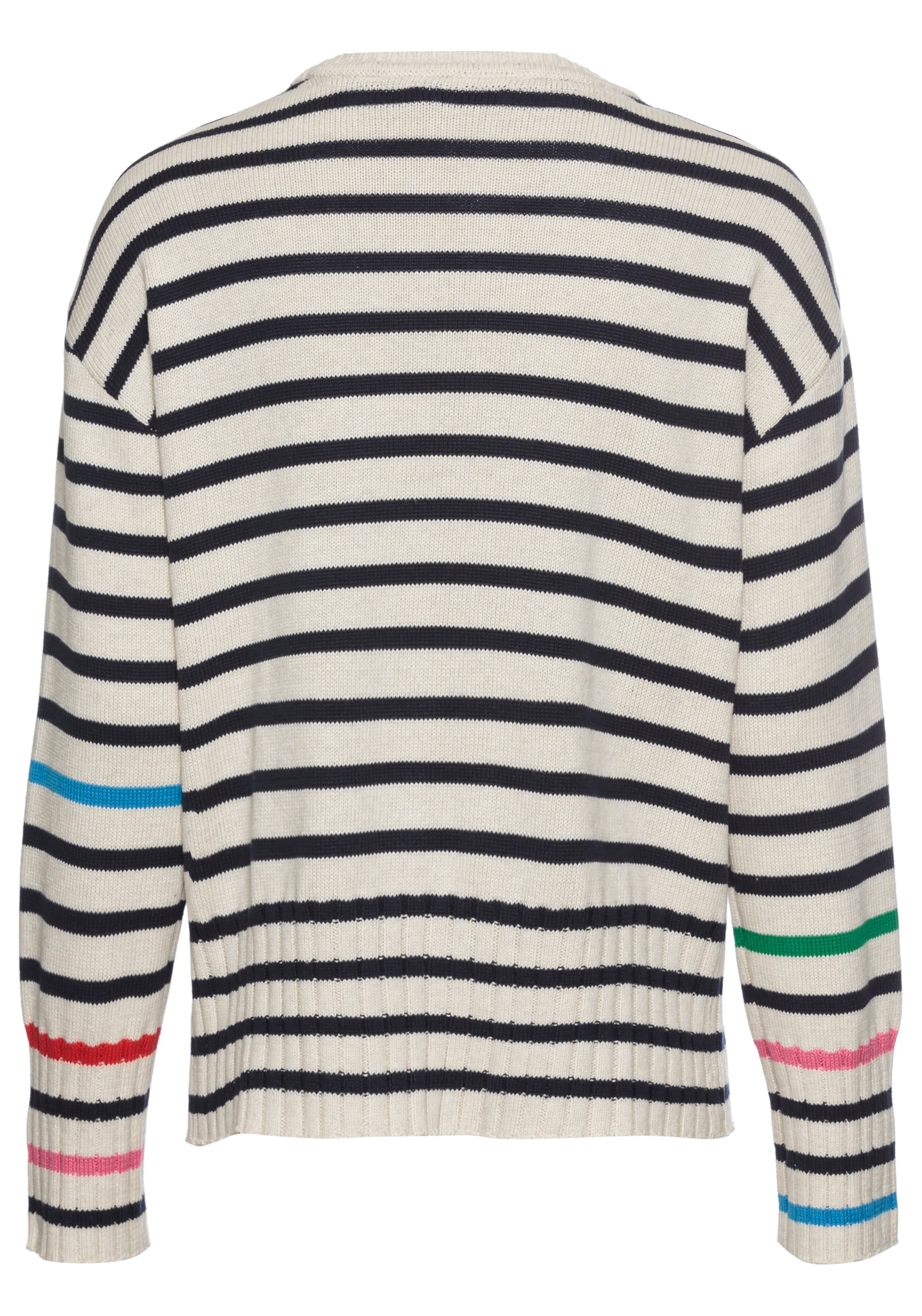 DELMAO Strickpullover , mit bunten Akzentstreifen