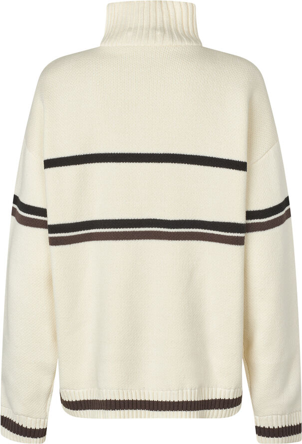 Oval Square Snowy Knit Anorak Off white