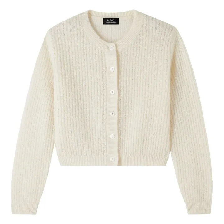 A.P.C. Gilet Milo Baby Alpaga | Blanc cassé