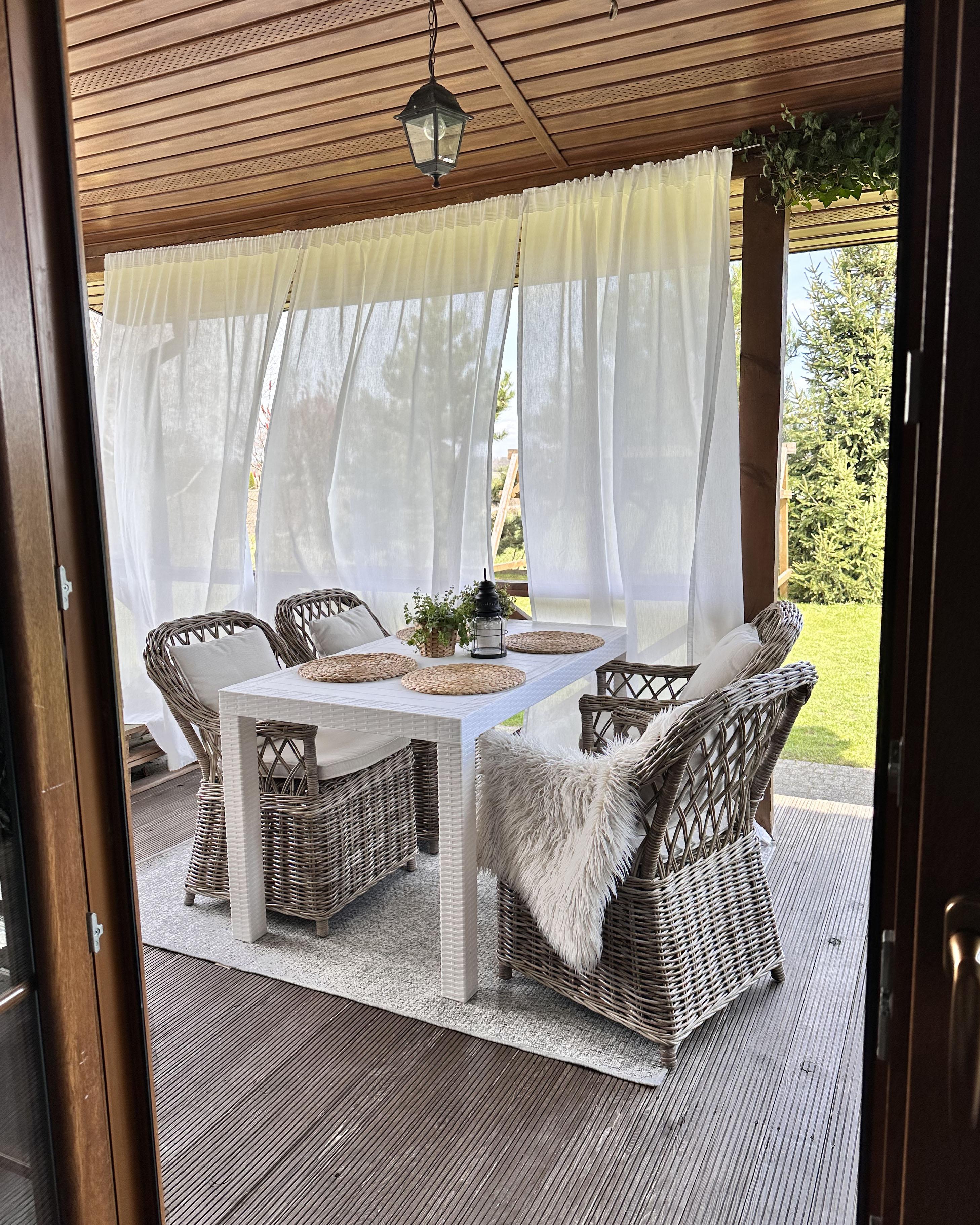 Tuin eettafel FOSSANO 140 cm 80 cm Wit