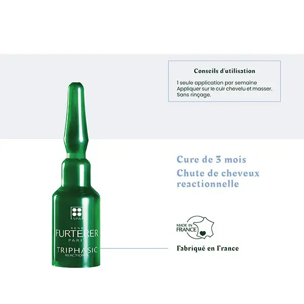 Conjunto de 12 ampolas de 5ml René Furterer Triphasic Reactional