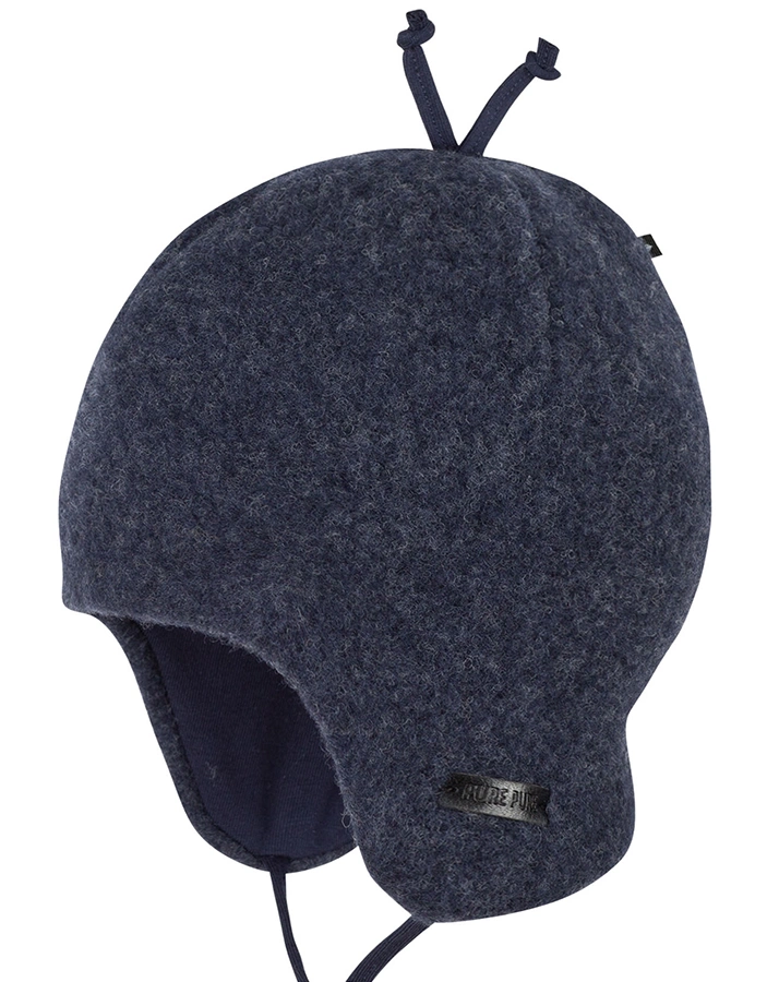Wollfleece-Bindemütze CUDDLE in marine
