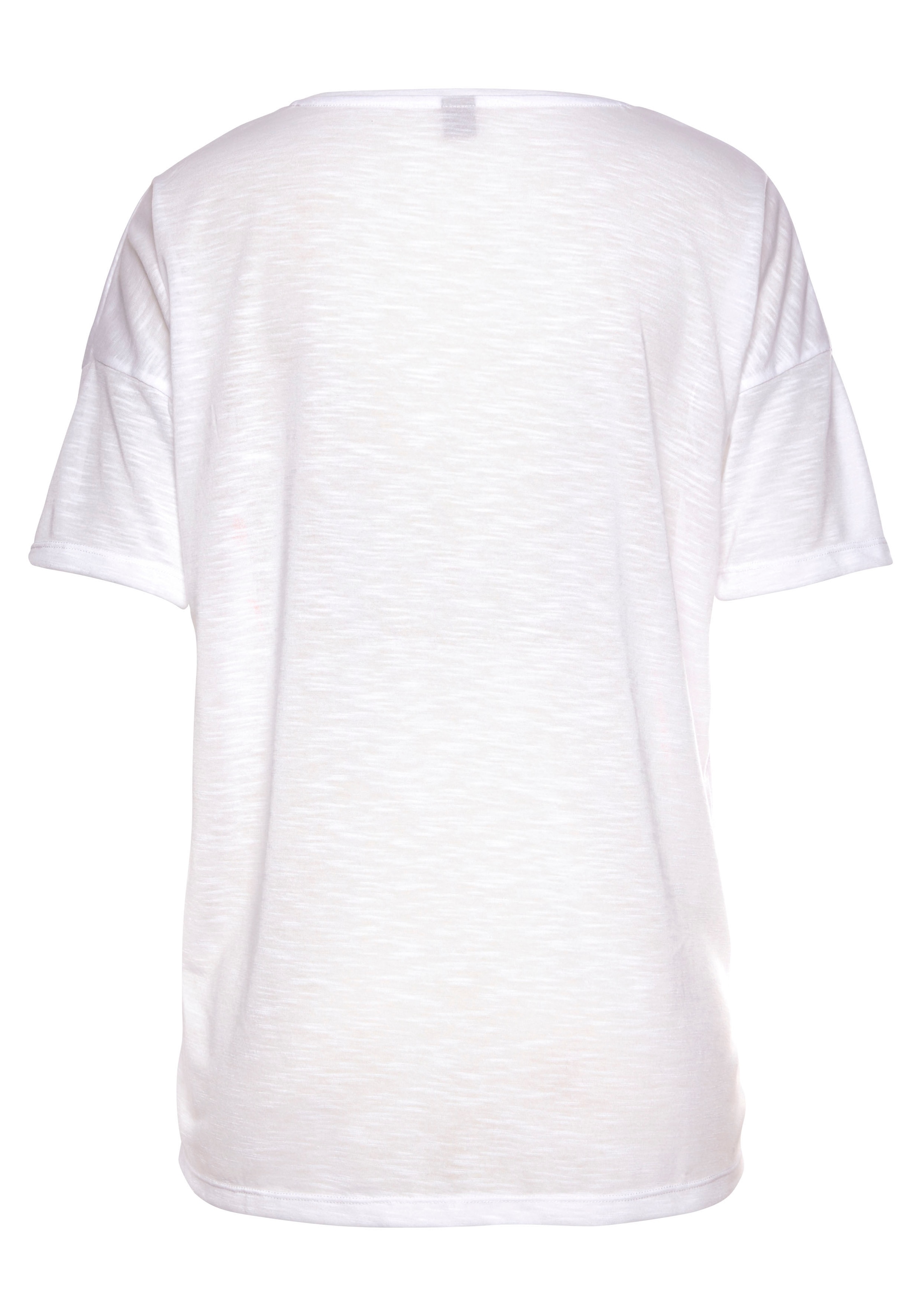 Vivance V-Shirt , mit Neonprint, T-Shirt, Strandshirt in lockerer Passform