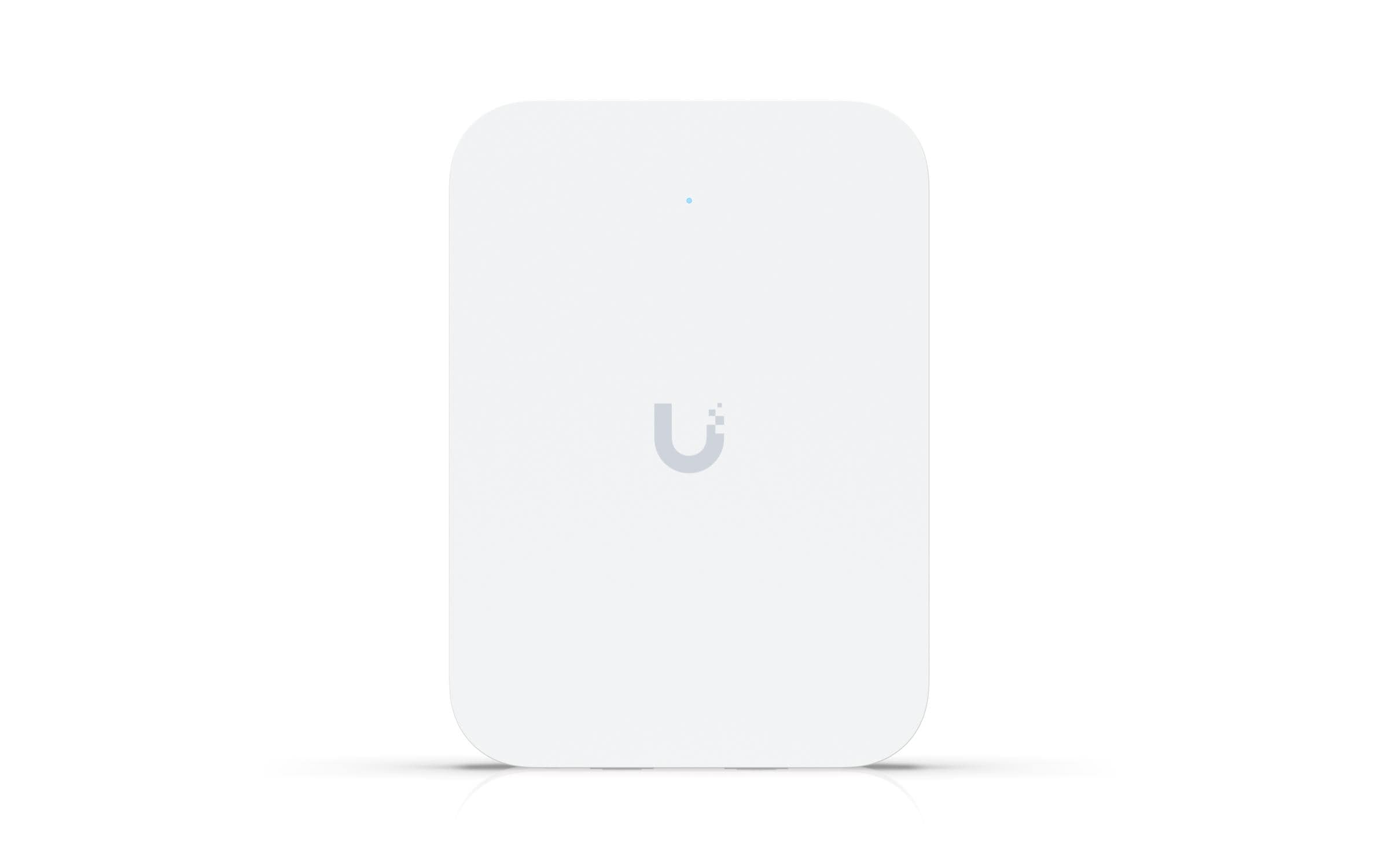 Access Point Unifi U7 In-Wall<br>Wandmontierter WiFi 7 AP mit 4 räumlichen Streams und integriertem 2,5 GbE PoE-Switch für den Einsatz im Gastgewerbe