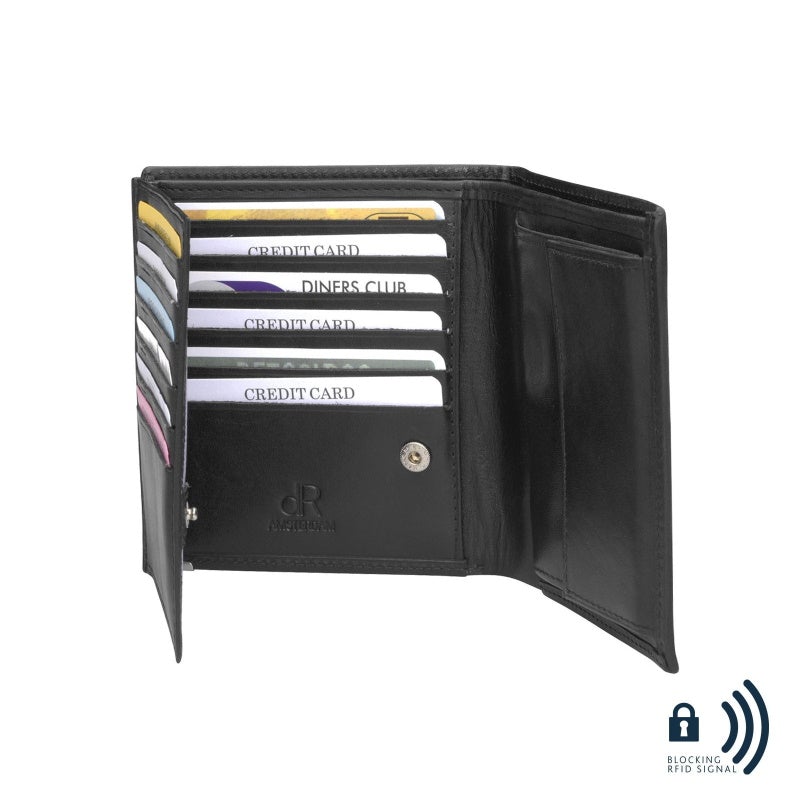 dR Amsterdam Toronto Hoge Billfold 15704 Zwart