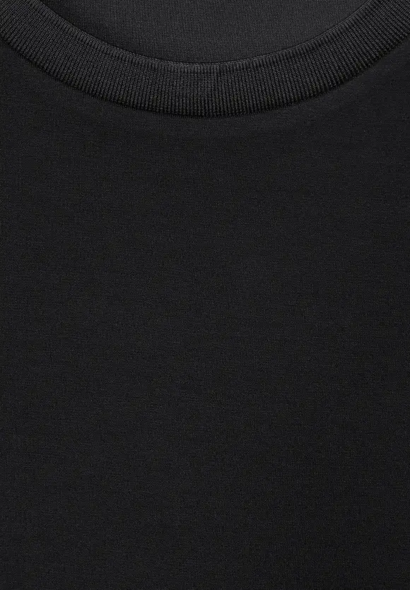 Knielanges Sweatkleid - Black