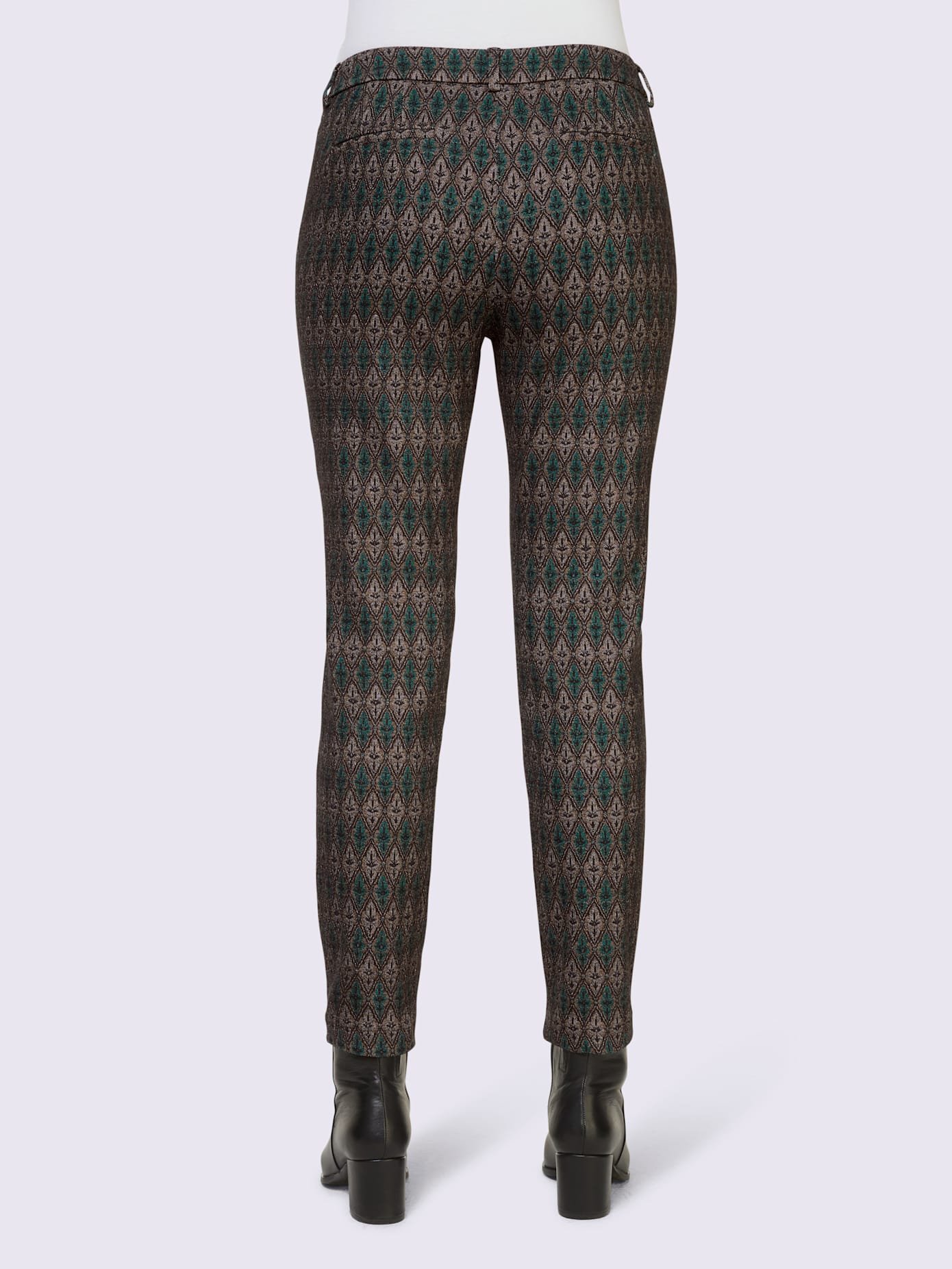 Pantalon jacquard joli motif jacquard