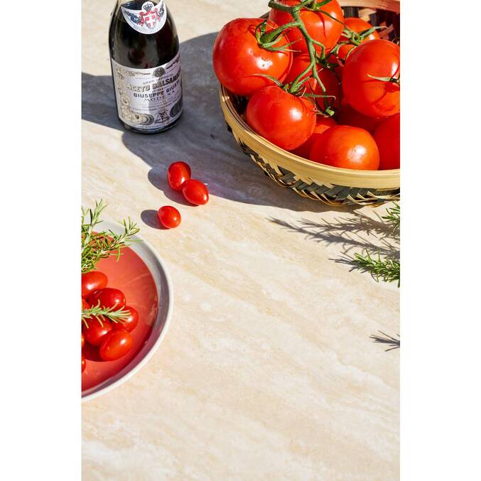 Table de jardin AXIOME Vanille & Marron