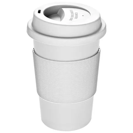 Macma Trinkbecher aus PLA (pflanzliche Materialien), 400 ml, weiß