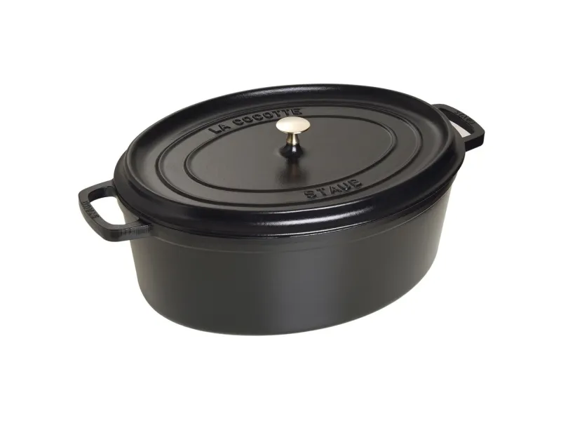 Staub 40509-509-0, 12 L, Sort, Støbejern, Emalje, Frankrig, 41 cm