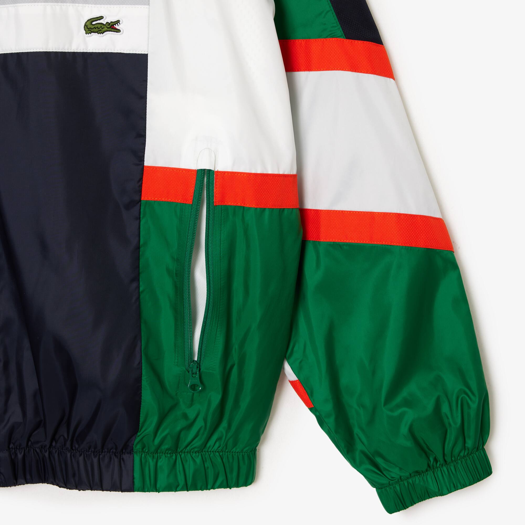 Colourblock-Trainings-Jacke aus Material-Mix Jacken & Mäntel - Grün - Lacoste - Herren