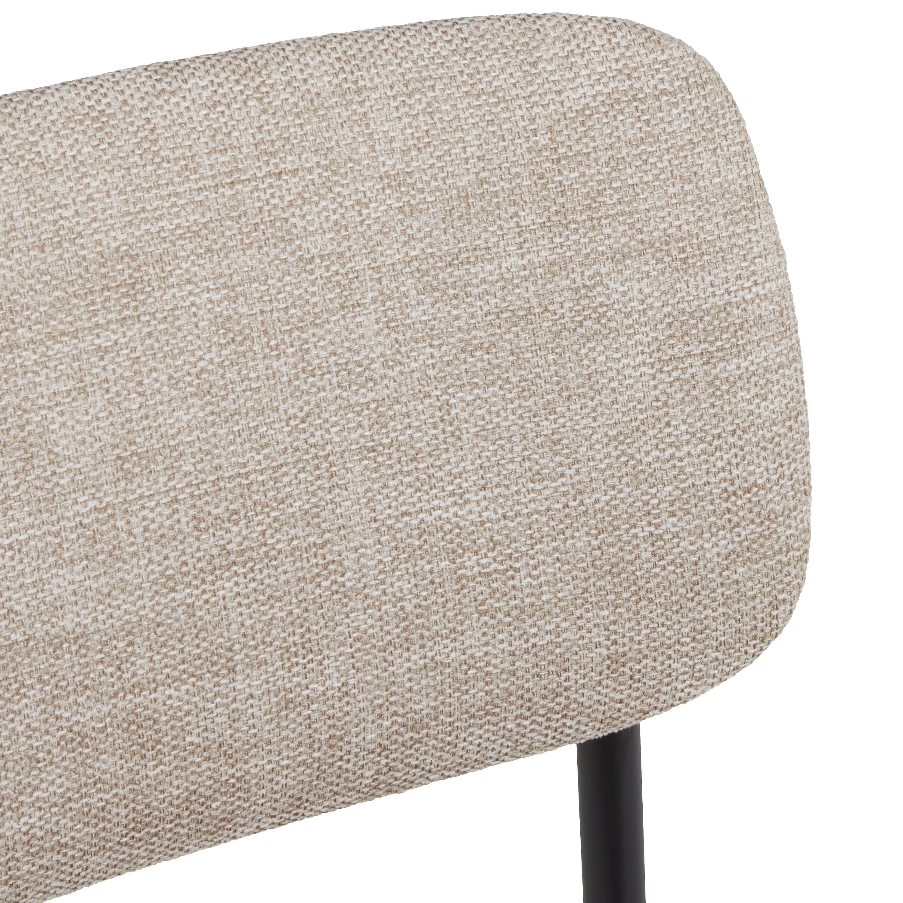 COLORE Stuhl Stoff - Beige / B: 43.5 cm x T: 51.0 cm x H: 78.0 cm