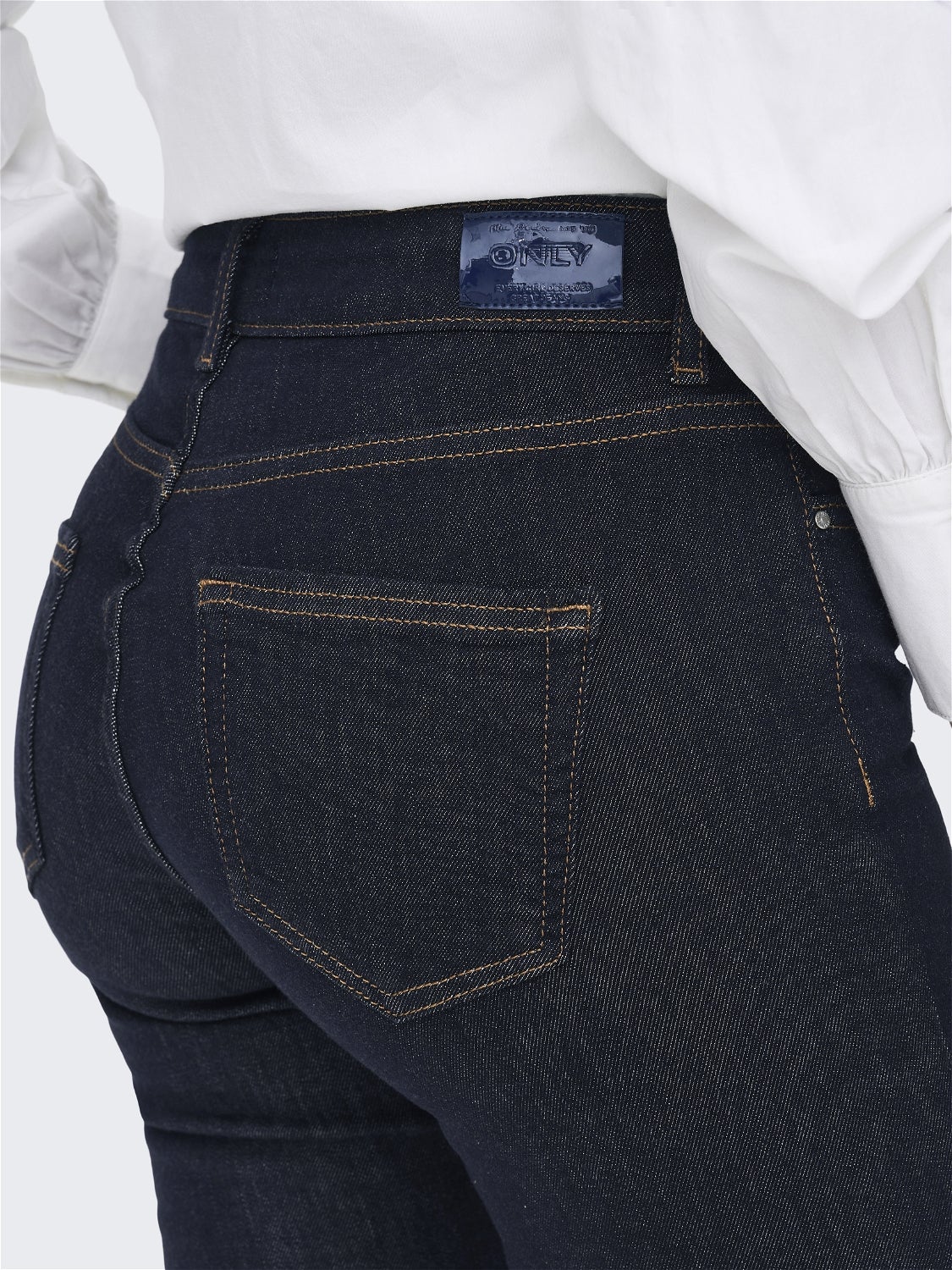ONLBLUSH Mittlere Taille Skinny Fit Jeans Dark Blue Denim