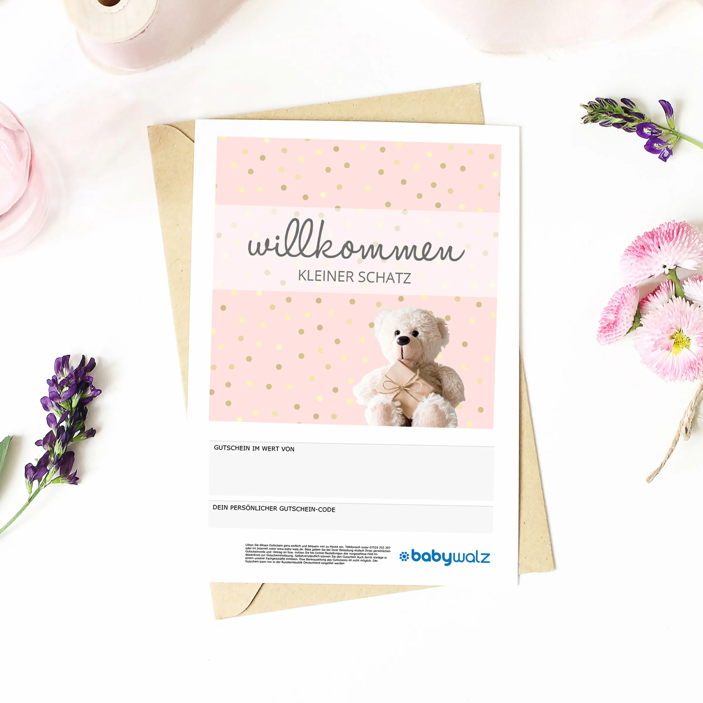 baby-walz Geschenkgutschein Willkommen kleiner Schatz
