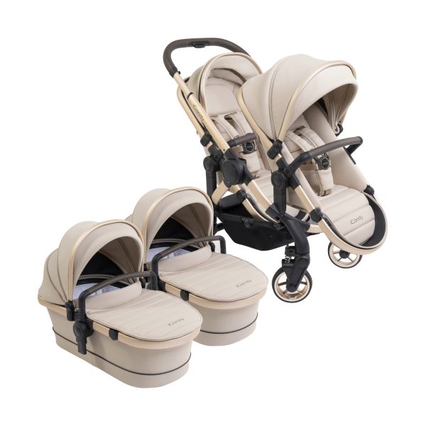 ICandy Peach 7 Twin Kinderwagen - Essentiel Bundel - Cookie