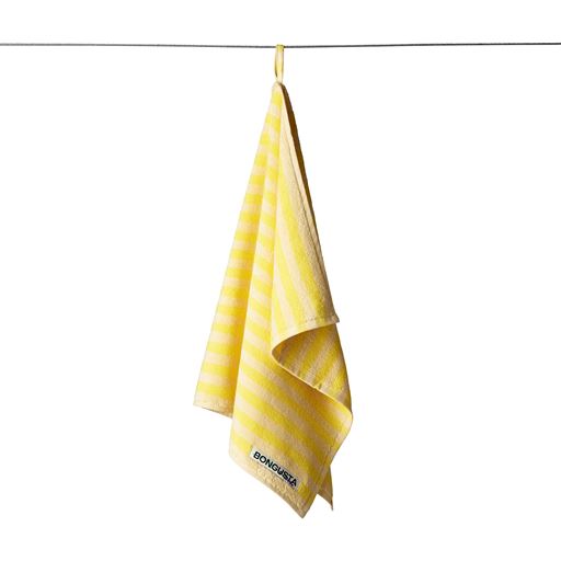Bongusta Naram Håndklæde, Pristine & Neon Yellow, 50x80 cm