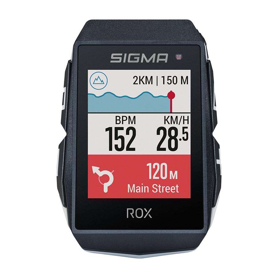 Sigma Sport ROX 11.1 EVO Top Mount GPS Fietscomputer Met Hartslagband Wit
