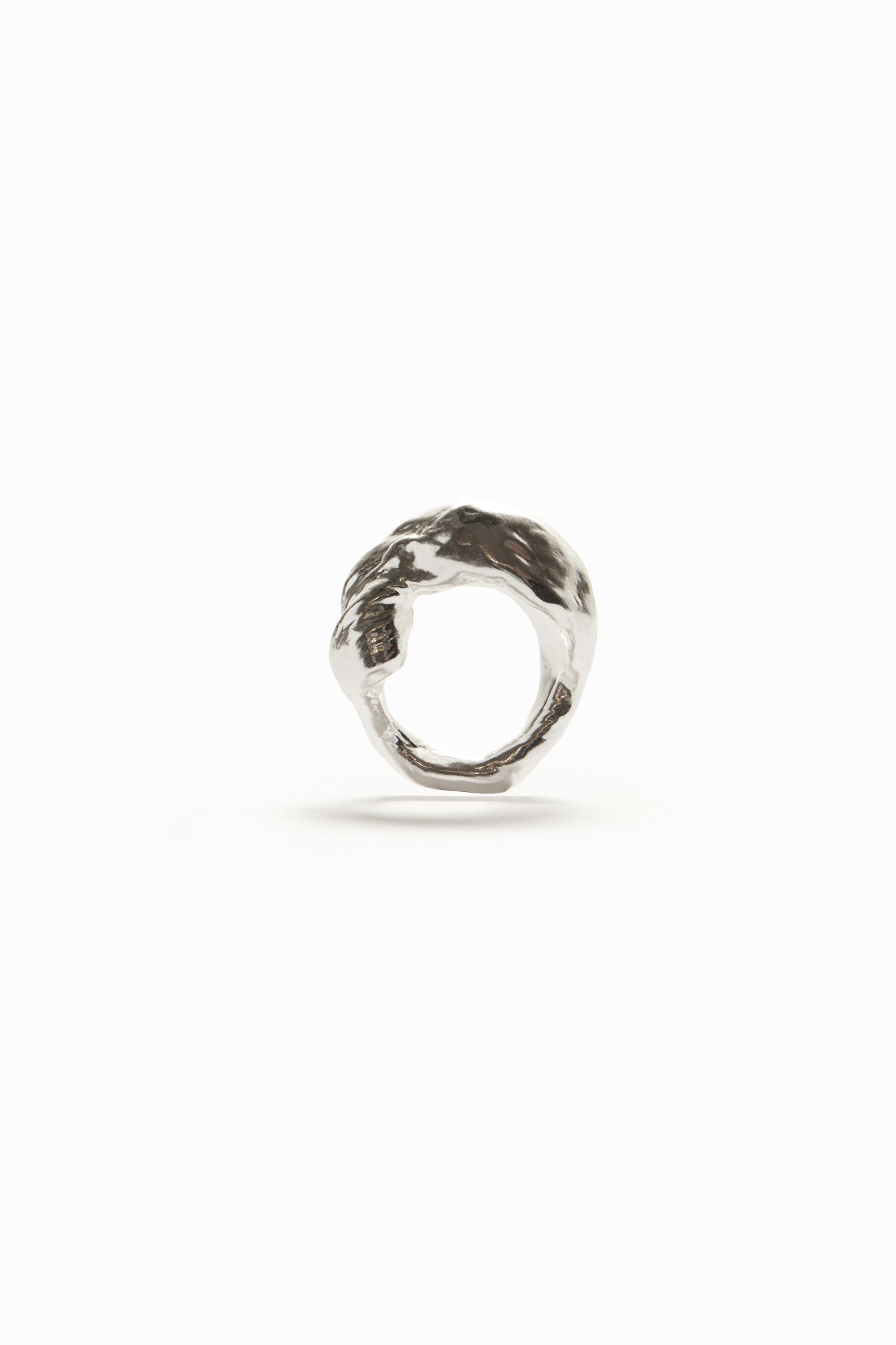 Bague formes organiques plaquée argent Zalio