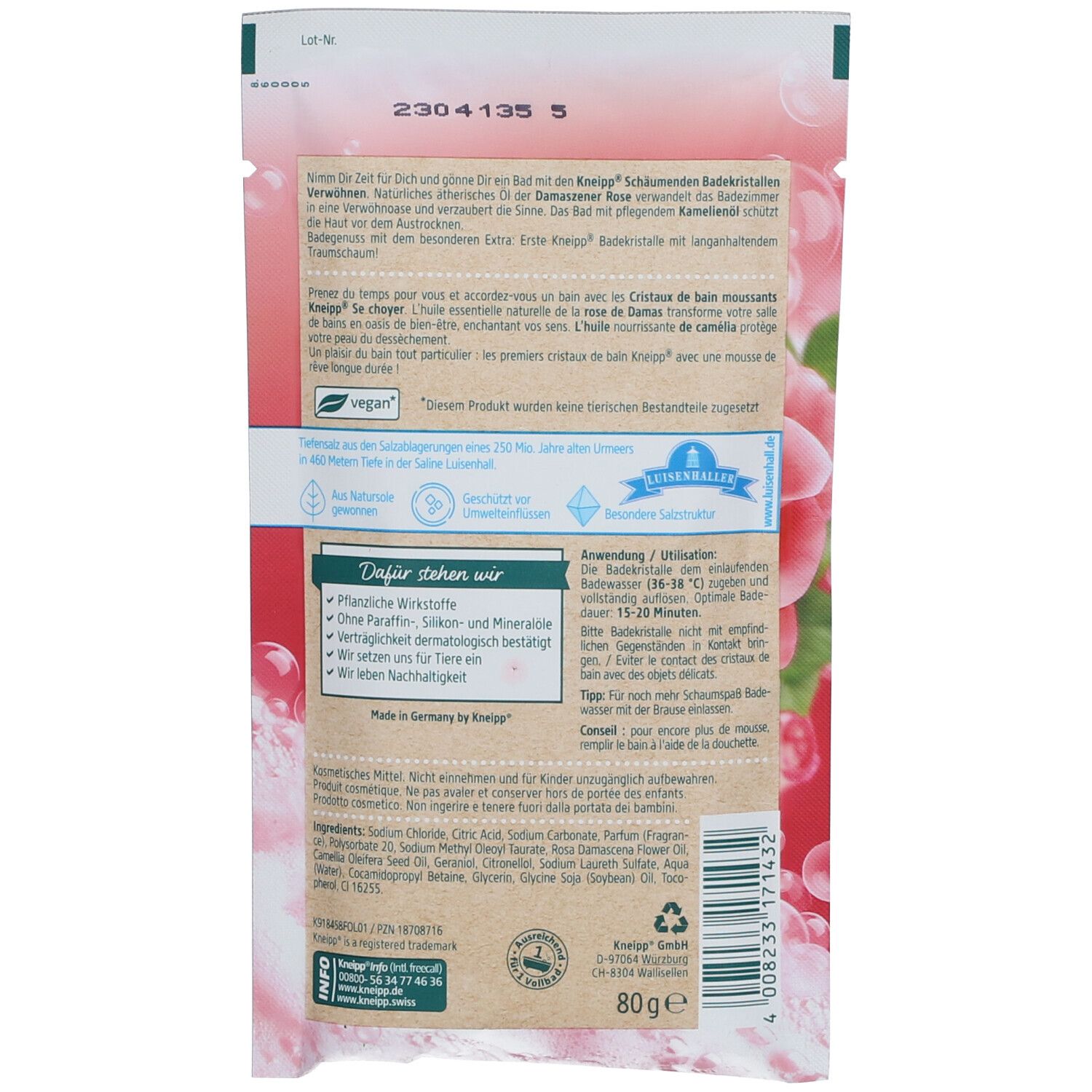 Kneipp Schäumende Badekristalle Verwöhnen