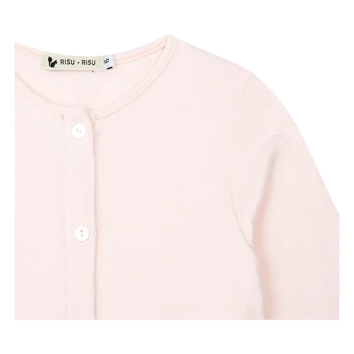 Risu Risu Cardigan Coton Bio Coco | Rose pâle