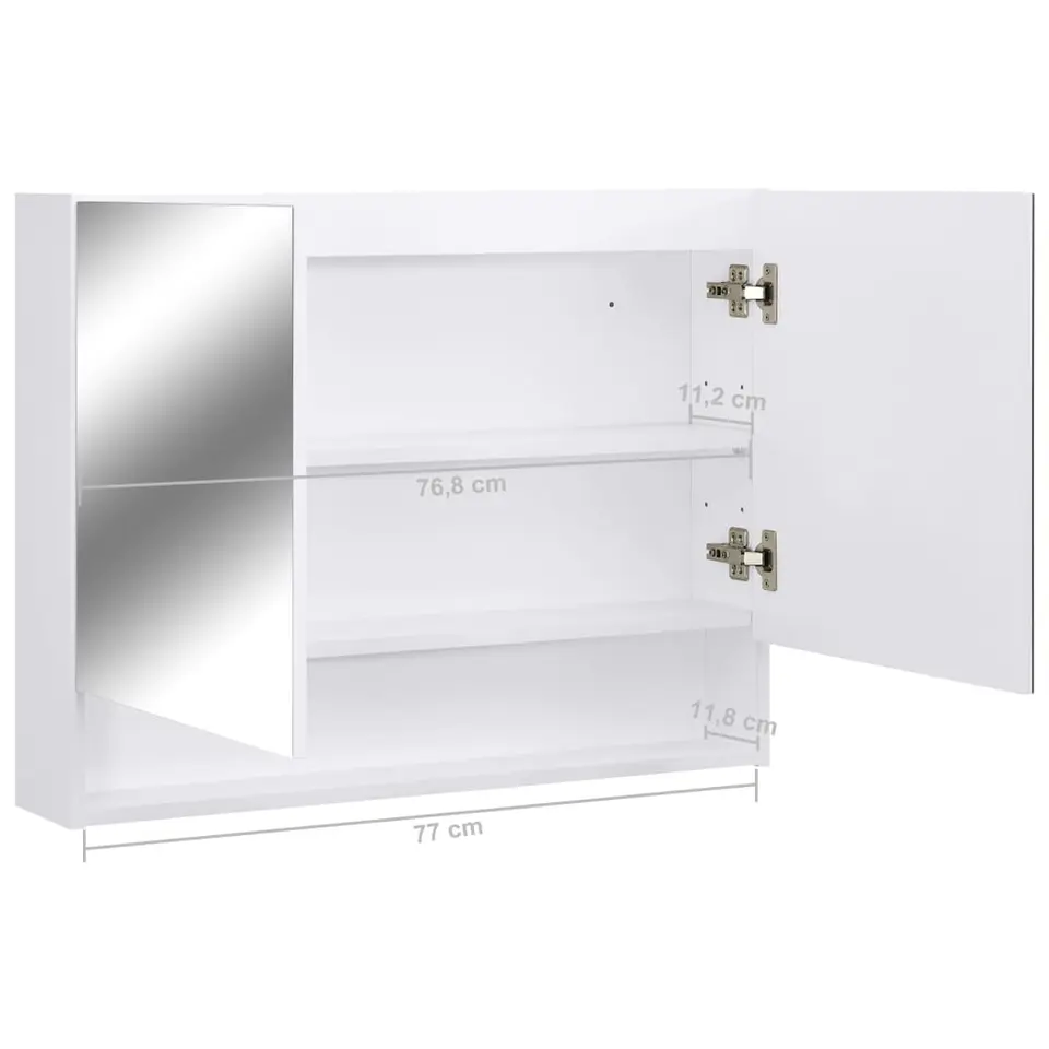 vidaXL - Spiegelkast - Wit - MDF