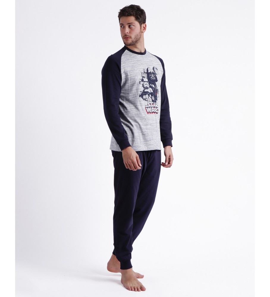 Pijama de manga comprida da Disney, azul marinho escuro.
