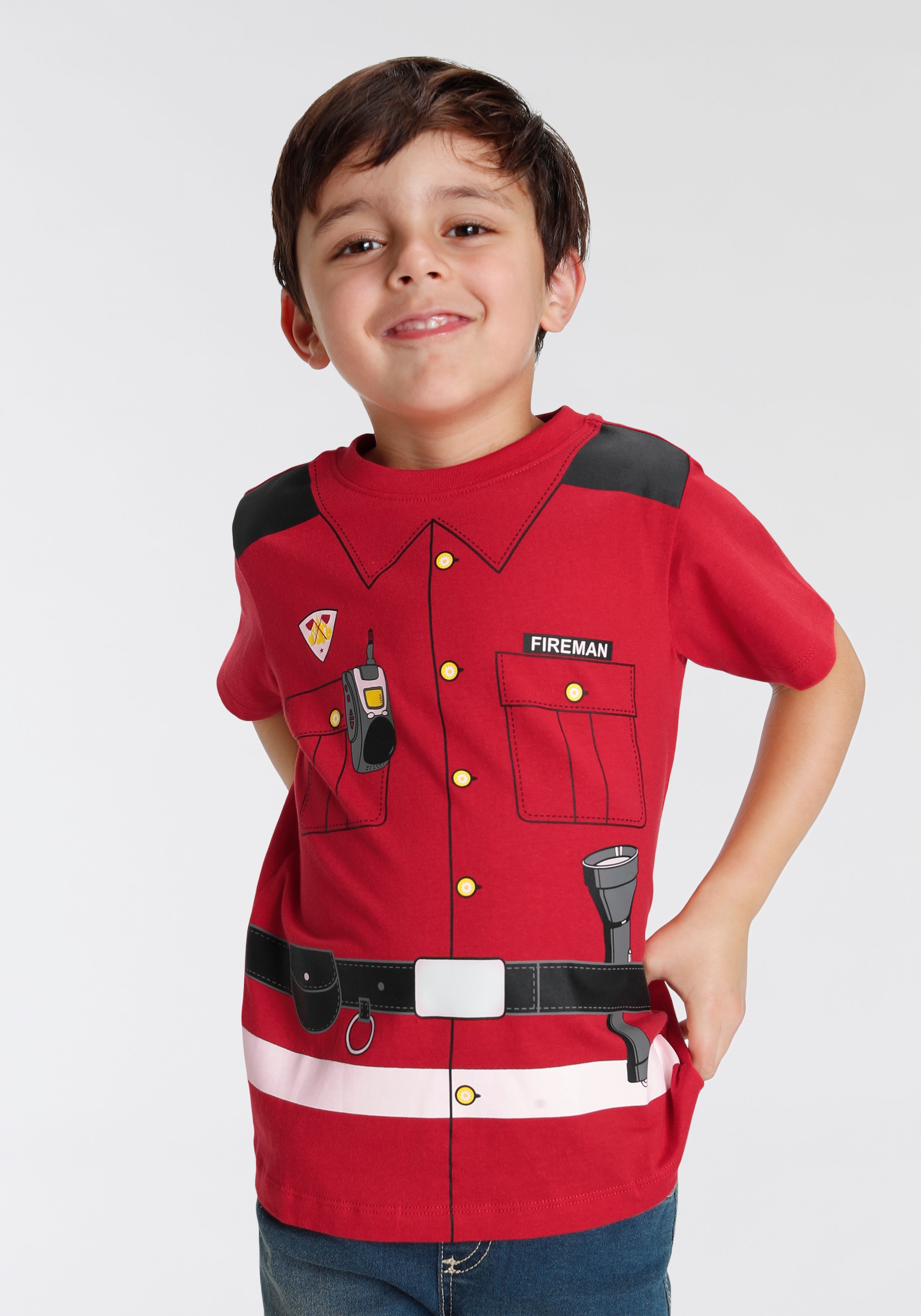 KIDSWORLD T-Shirt »FEUERWEHR«, Kurzarm,  Basic-Passform,  bedruckt,  Rundhalsausschnitt