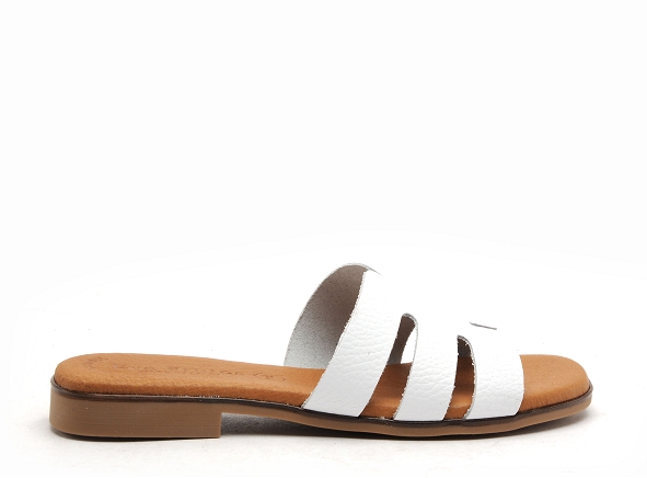 Eva frutos mules et sabots plats femme 3076 blanc