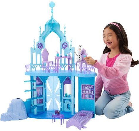 Disney - Frozen Elsa's IJspaleis - Speelset - 75 cm - 5 Speelplekken met Glijbaan en Balkon