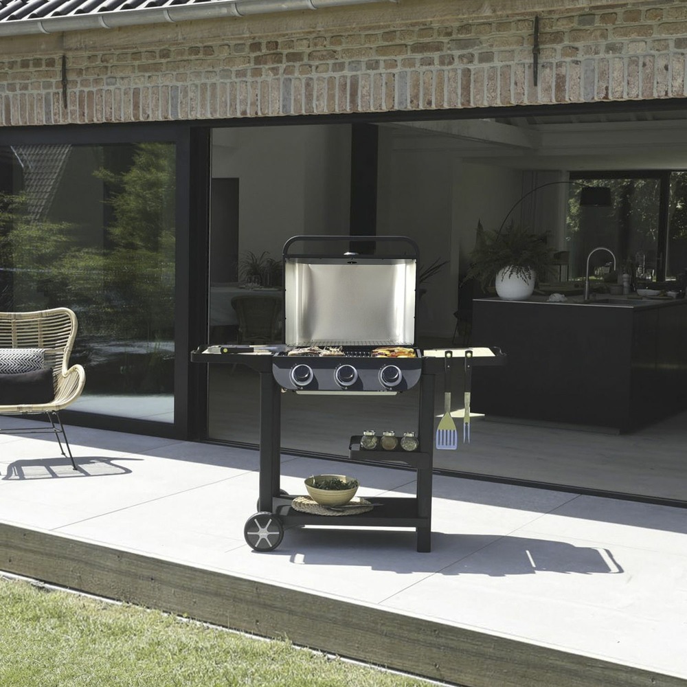 Cook'in garden - barbecue gaz flavo 60 sc sur chariot
