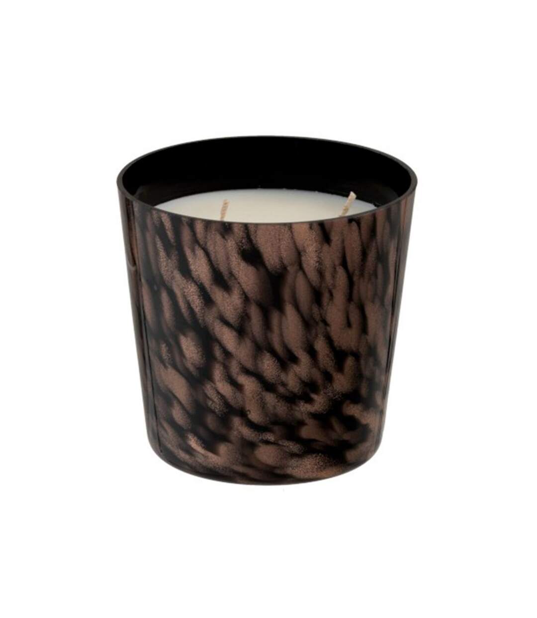 Paris Prix - Bougie Parfumée bois De Santal 12cm Noir & Or