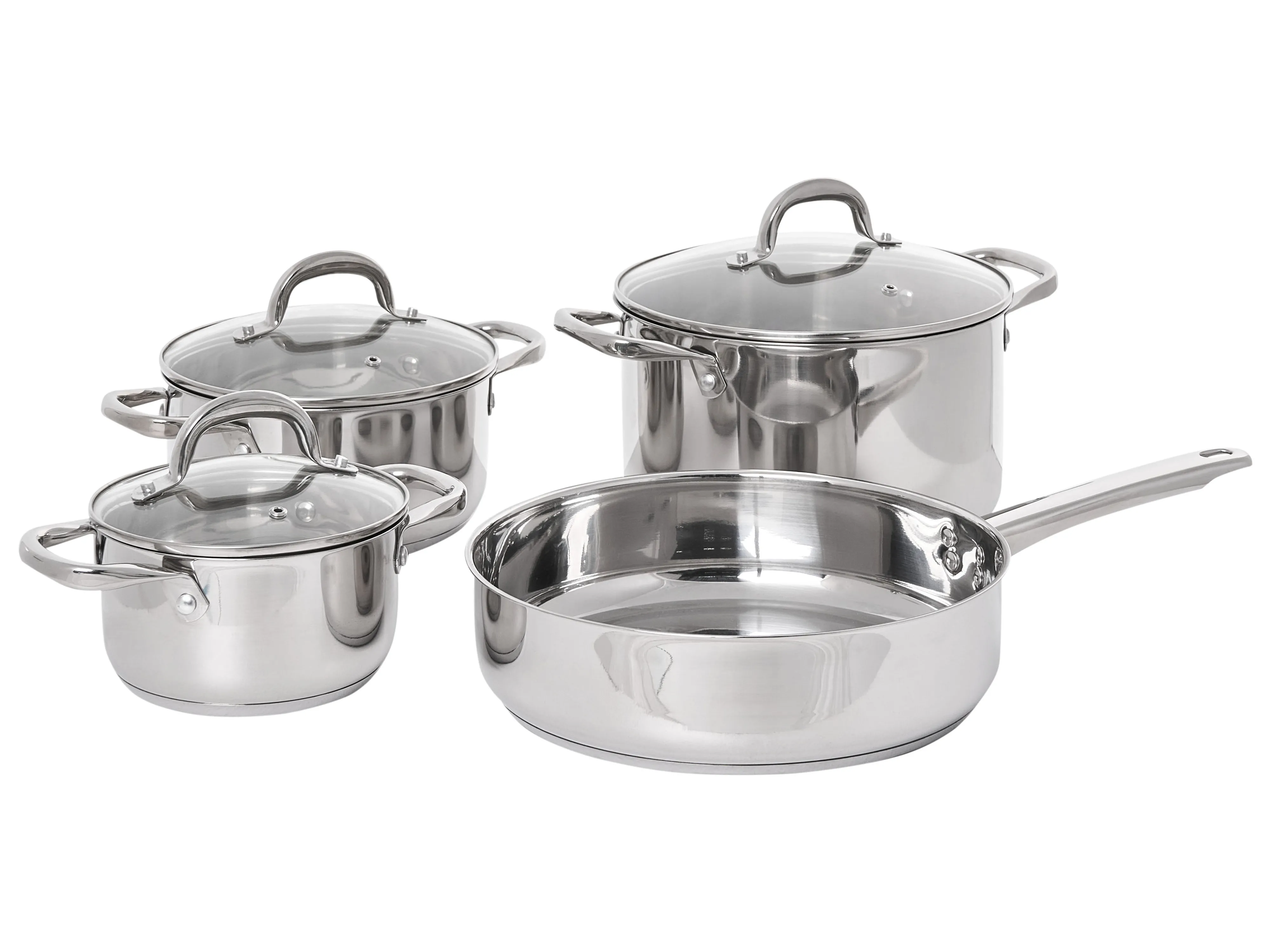 7-delige pannenset PRIMECOOK Roestvrij staal Zilver