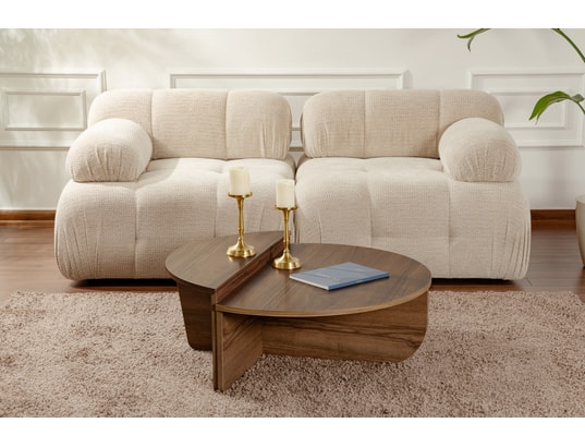 CONCEPT1 - Table basse Orion noyer 90 x 60 x h30cm