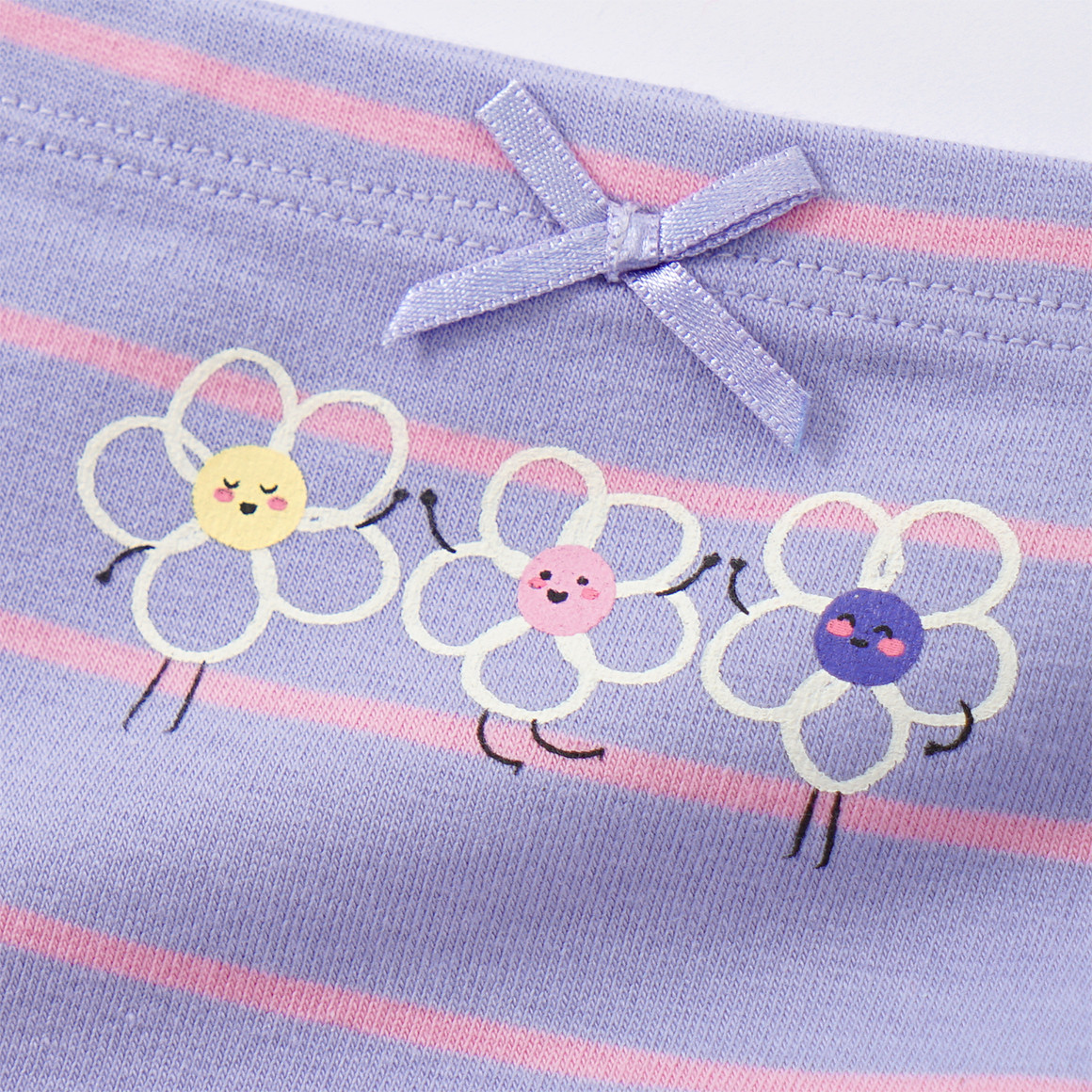 Topolino 3 Mädchen Slips mit Blümchen-Print helllila / creme