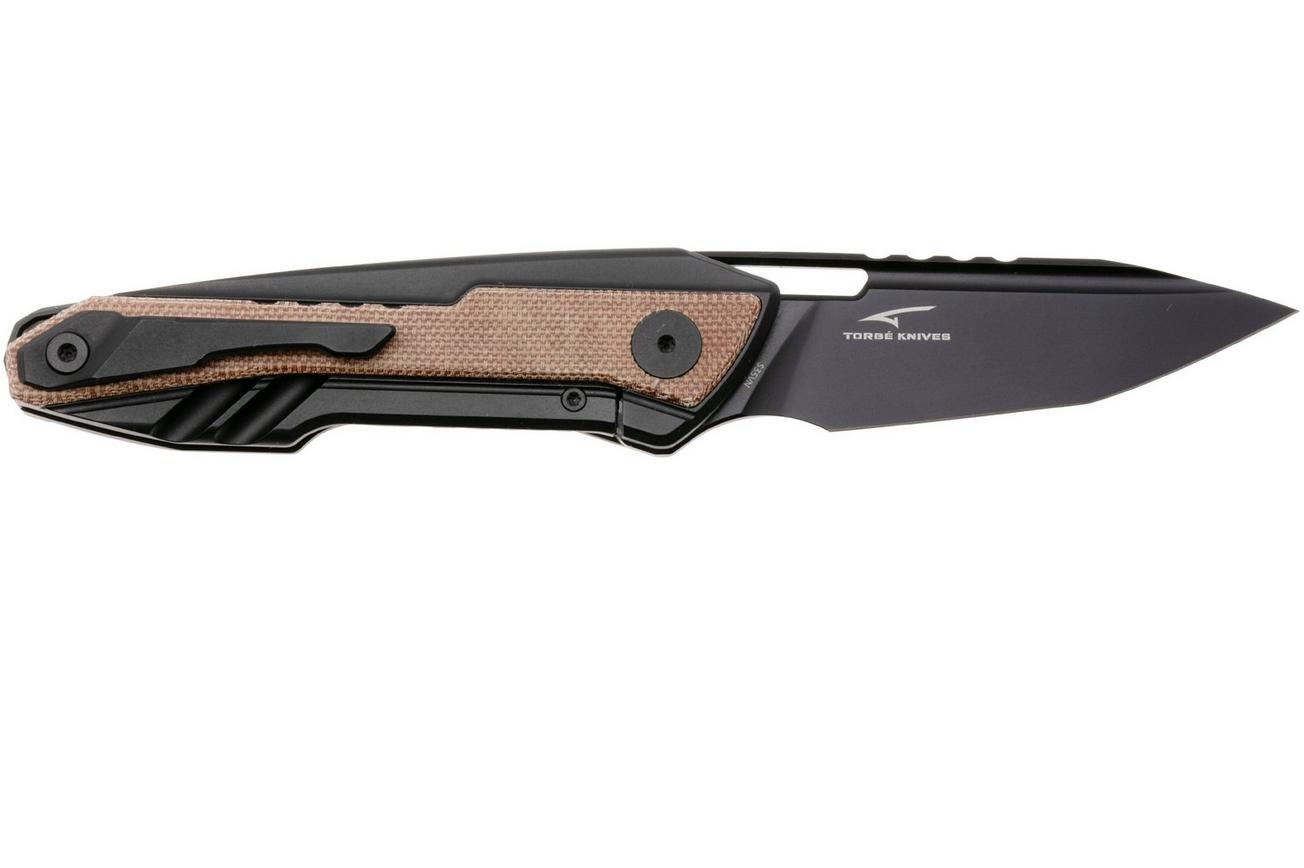 Real Steel Bullet 5221NM PVD S35VN, Black Titanium Brown Micarta Inlay, zakmes