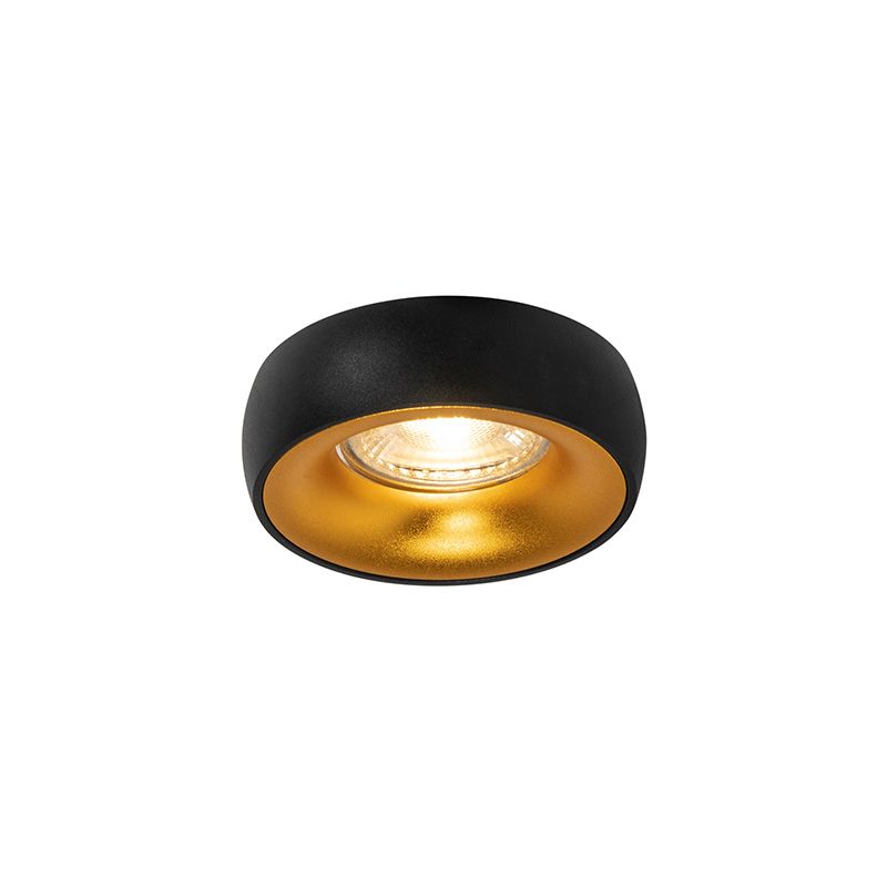 Design inbouwsport zwart met gouden binnenkant - Mooning