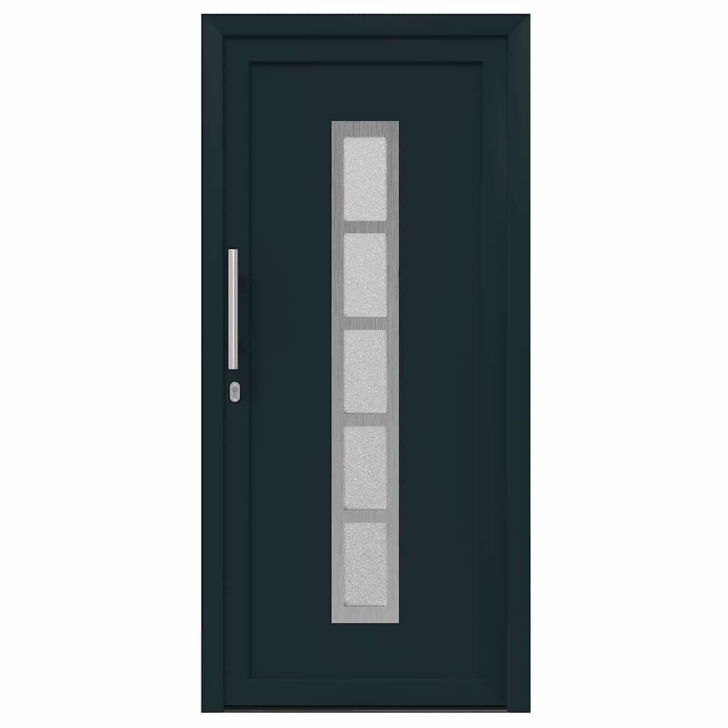 vidaXL Antraciet PVC Voordeur