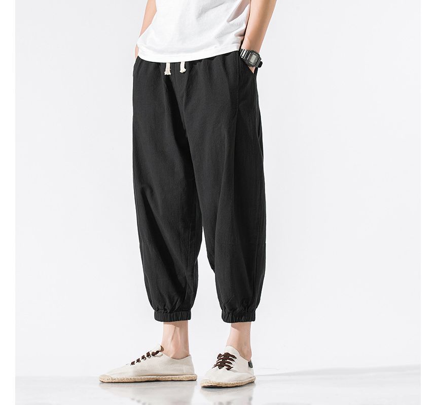 Aozora - Cropped broek met trekkoord