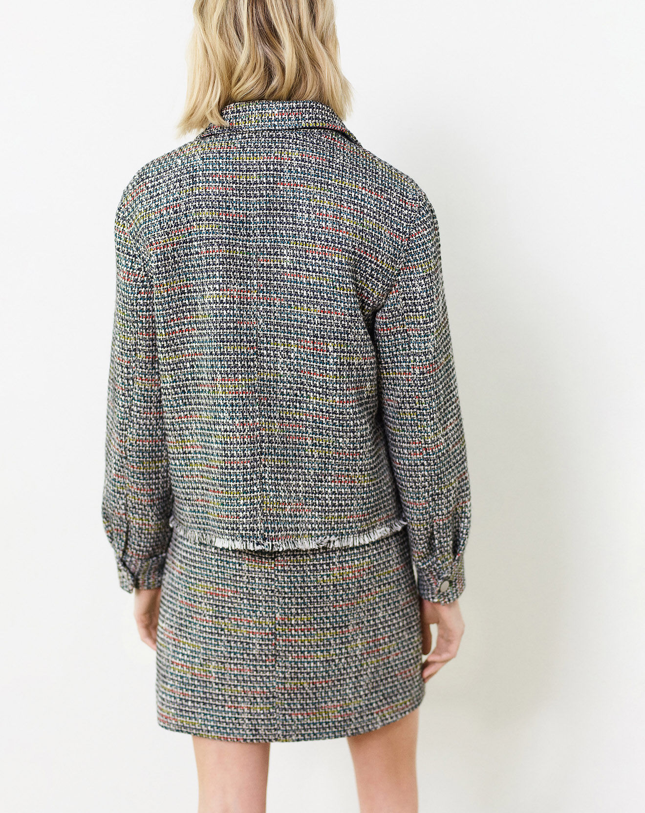 Caroll Veste en Tweed Suzette menthe