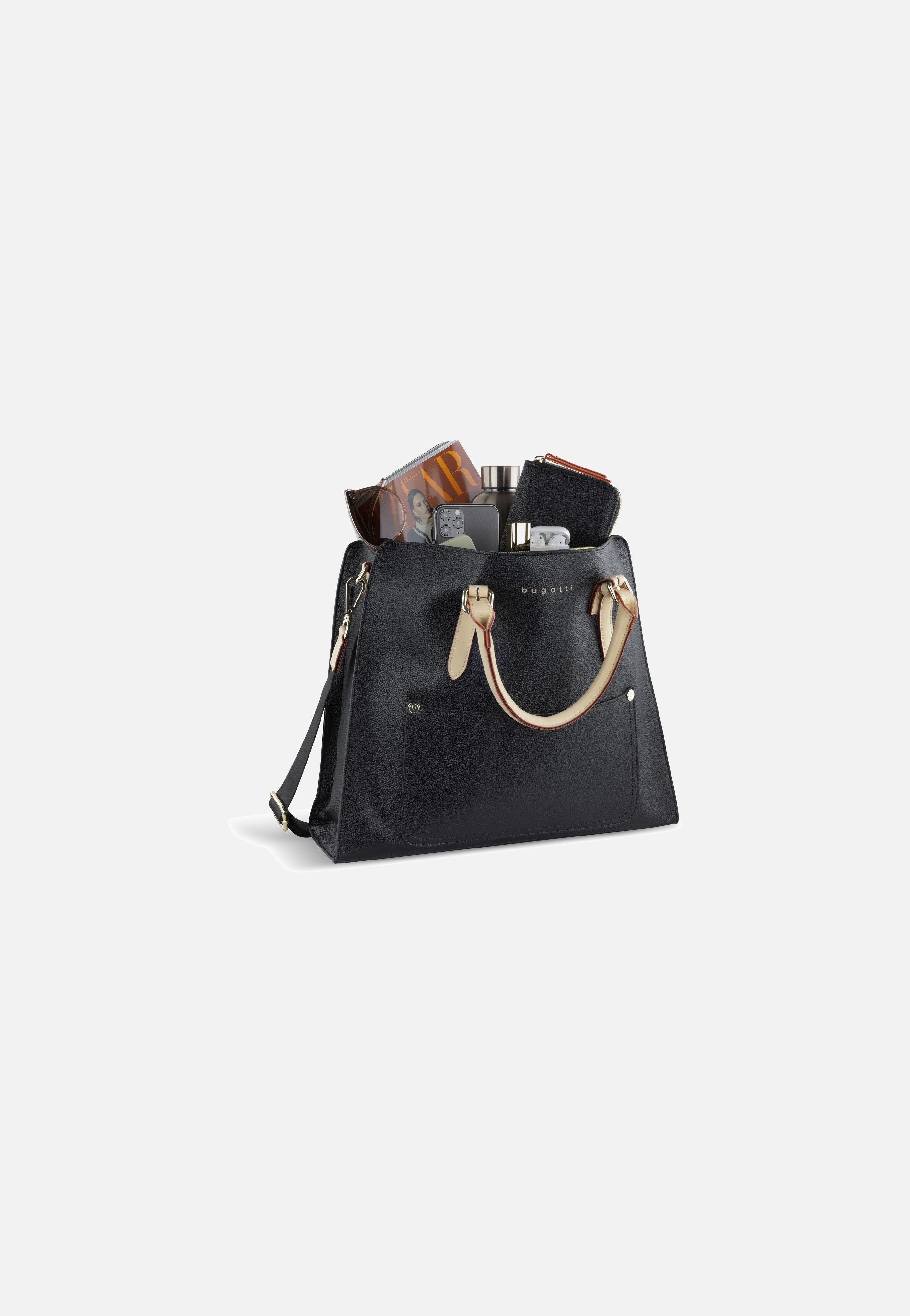 Ella Top Handle L Schwarz - Tote Bag