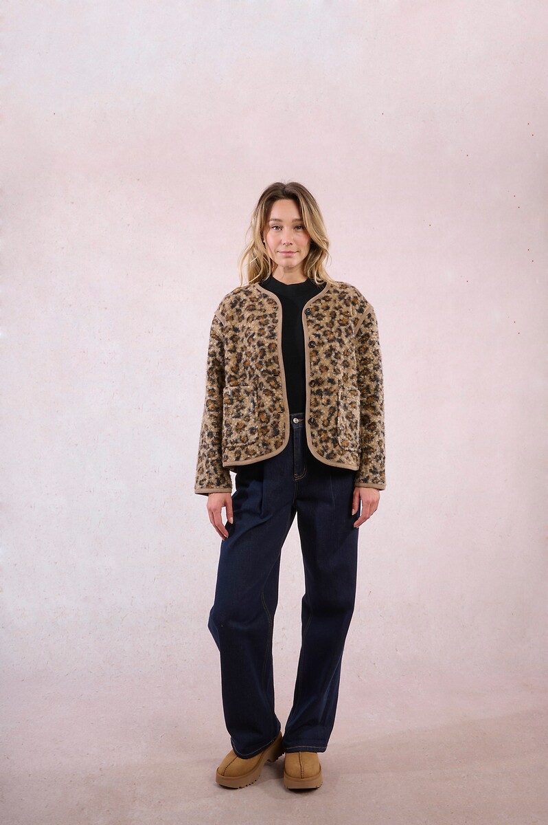MOLLY BRACKEN<br>Jaqueta com estampa de leopardo