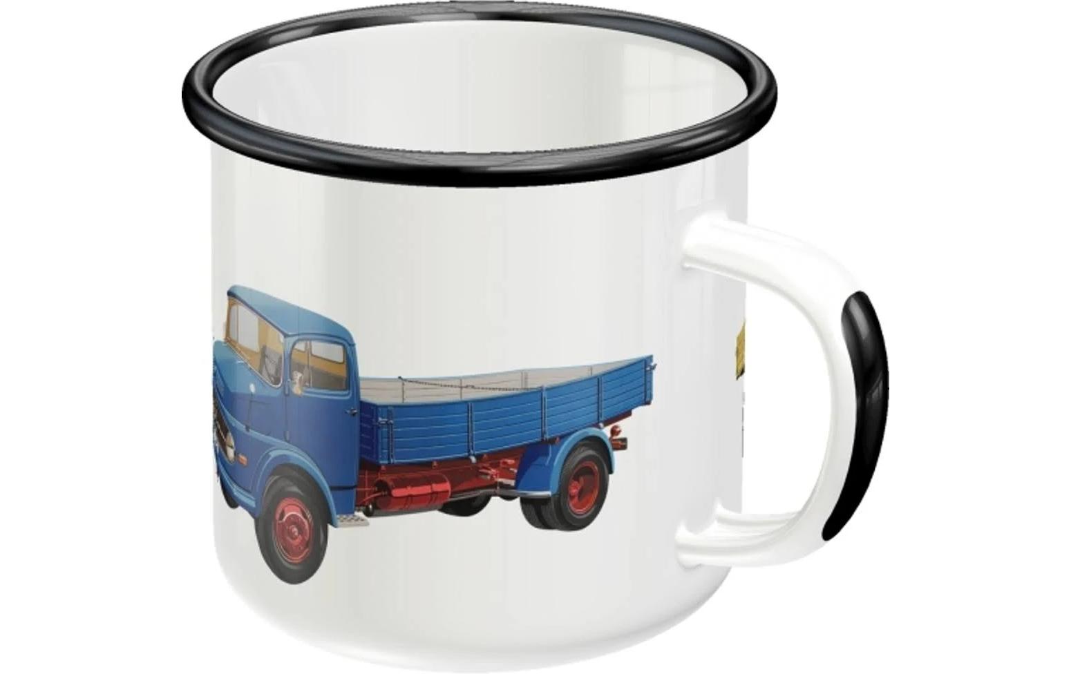 Kaffeetasse Daimler Truck 360 ml, 1 Stück, MehrfarbigStilvolle Emailletasse