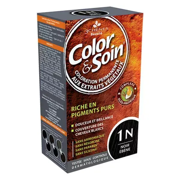 Les 3 Chênes Color & Soin Cor Permanente Nº 1N Ébano Preto