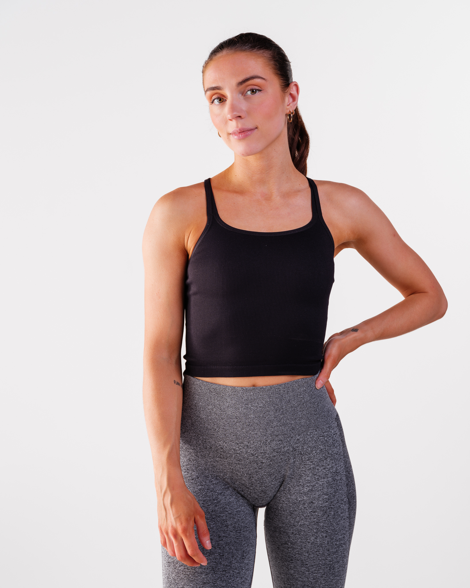 Bumpro SETT Perfect Rib Croptop Black &amp; Beam Tights Black