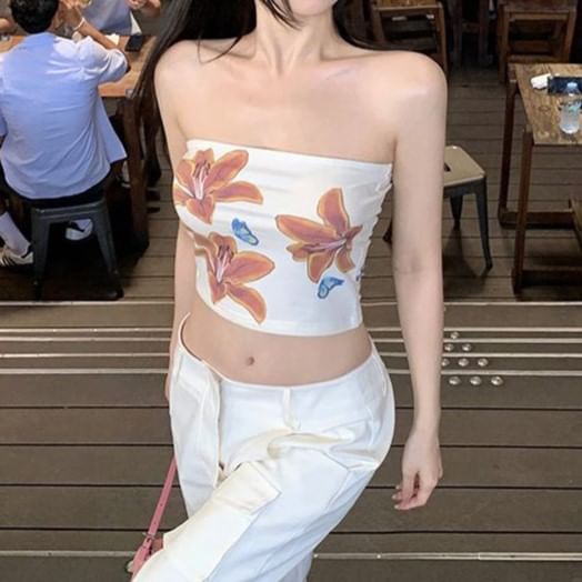 Sugarcoat - Crop top met bloemenprint
